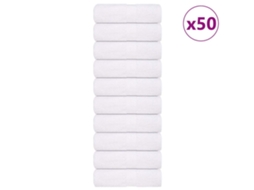 Toalhas de Banho Frogn, 50 Unidades, Brancas, 30x30 Cm, 360 G/m BRILVIBERA
