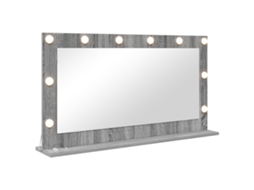Espelho De Penteadeira Com Luzes Led Cinza Sonoma Vidaxl Cinza Derivados De Madeira (100 X 55 X 18 Cm)