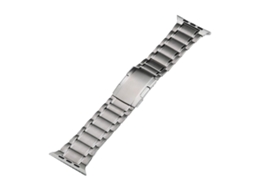 Bracelete de Smartwatch para Apple Watch Ultra 2 49mm Five Beads Turtle Buckle de aço de titânio (prata) 
