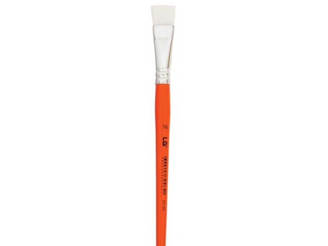 Pincel LG Nº16 Espat Pelo Branco P/Tecido