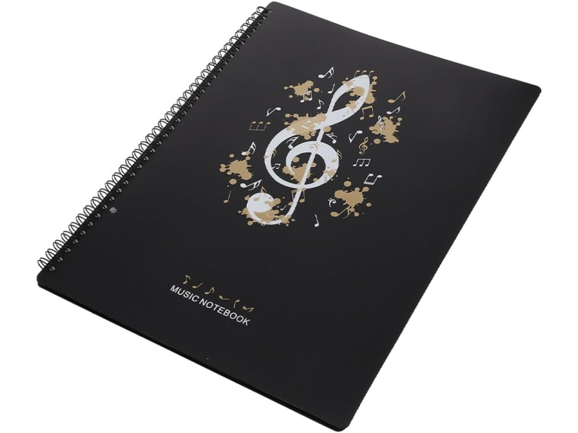 Pasta Organizadora De Partituras Portátil E Durável Em Formato A4 Com Capas Transparentes 40 Páginas Piano, Ideal