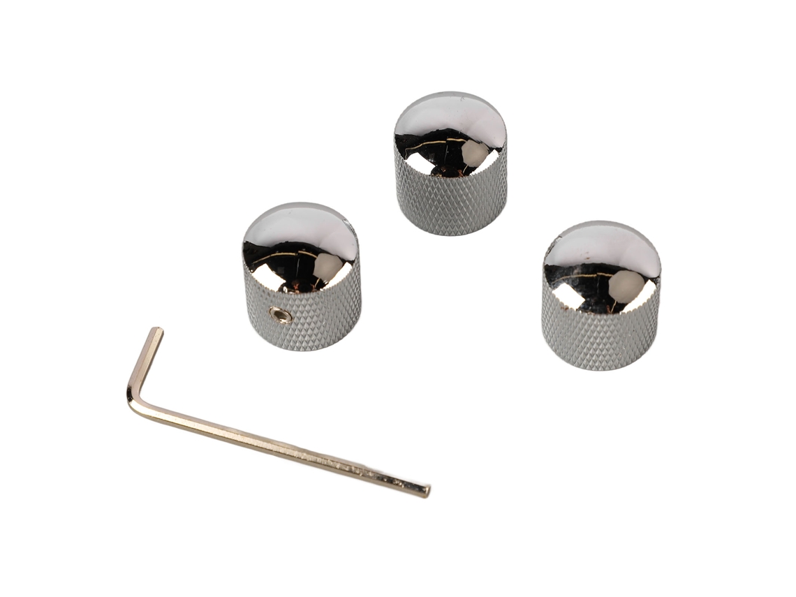 Conjunto de 3 Botões Duplos Empilhados para Controle de Tom de Guitarra, em Metal, para Substituição em Guitarras Elétricas e Baixos AQUAFORGE