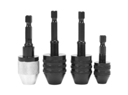 Conjunto De 4 Adaptadores Para Troca De Mandril De Furadeira, Ferramenta De Conversão Para Mandril Sem Chave, Adaptador Para Furadeira Hengjian