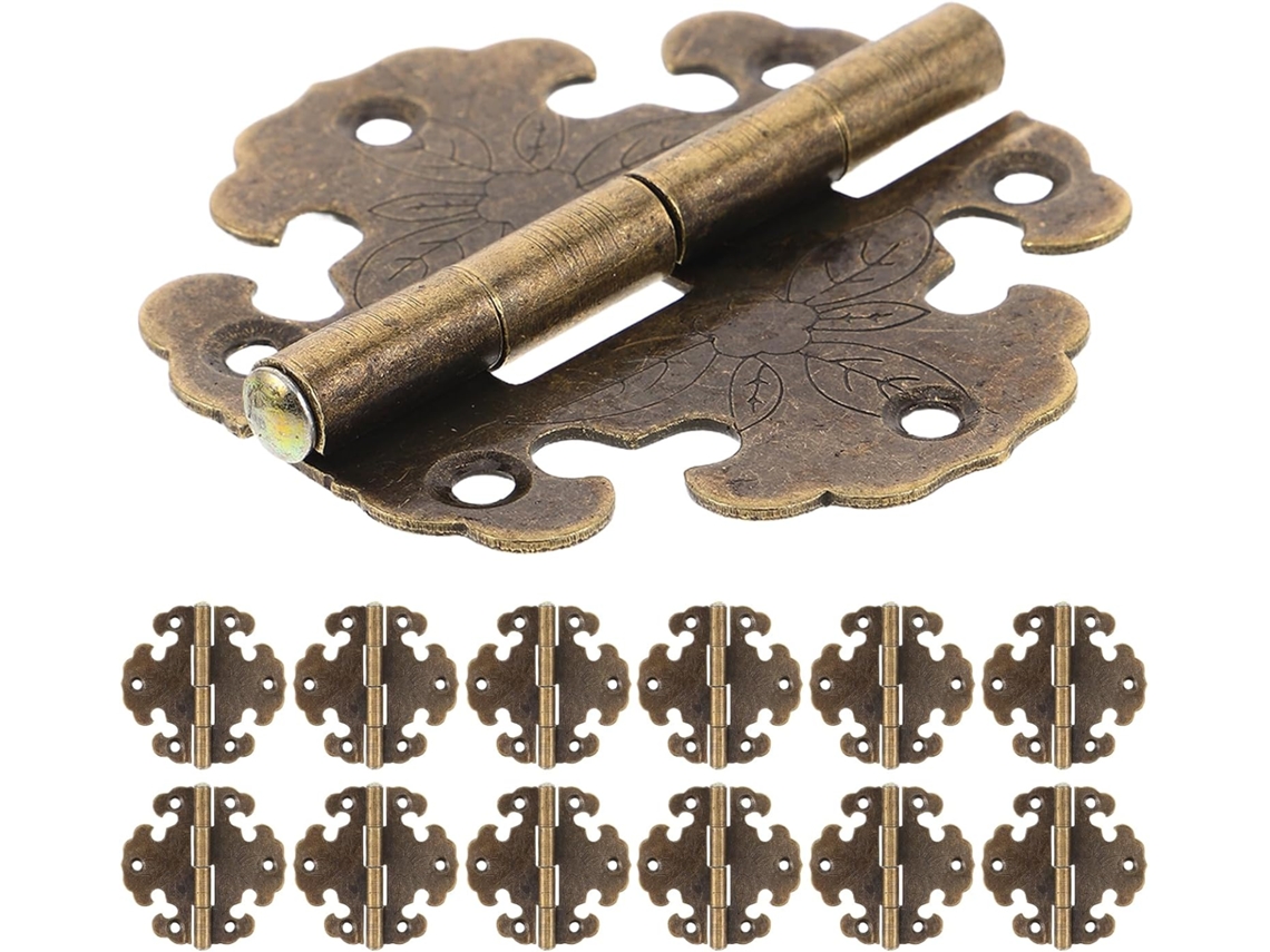 Conjunto De 20 Dobradiças Vintage Em Bronze Para Armários, Móveis