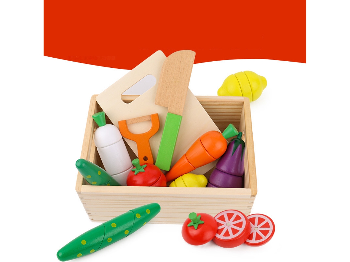 Cozinha Infantil Acessórios de Cozinha Feitos de Madeira Brinquedos de Cozinha Que Cortam Brinquedos Educativos Jogos de Rpg JEDBESETZT