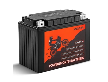 Bateria De Motocicleta Vevor Ytx12 Bs De 12 V E 8 Ah, De Alto Desempenho, Para Desportos Motorizados
