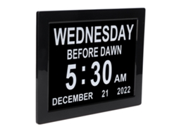 Aetheria relógio Digital Diário de 8 Polegadas com Calendário, Alarmes e Dimming Automático para Idosos