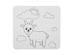 Tela Pré Desenhada Com Contorno De Animal Cabra Para Diy De Crianças Pintura Quadro Com Apoio Recessivo Leve