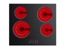 Placa De Vitrocerâmica Ciarra com 4 Zonas 59cm 6600w Função Boost Touch Control 9 Niveles Função De Temporizador Cdver66bb Cdv