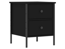 Mesa de Cabeceira Derivados de Madeira Preto MAISON EXCLUSIVE (40x42x50 cm)
