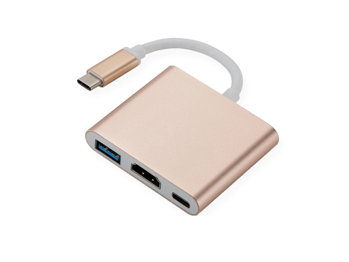 Hub USB C para HDMI SPQMENT (dourado)