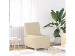 Vidaxl Poltrona Sem Braços 55 Cm Tecido Cor Creme