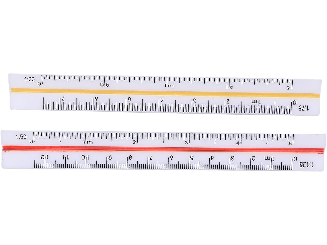 Régua de escala para engenheiros Sungooyue, mini régua arquitetônica, plástico PS, 12,5 cm, 4,9 polegadas, 6 escalas