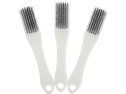 Conjunto De 3 Escovas Arame Nano Stobok Para Limpeza Pequenos Objetos Com Cabo Plástico Portátil, Ideal Para Uso