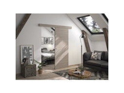 Kit De Porta Deslizante Trilho Friso Vérone H204xl83xp4 Cm Carvalho Taupe Optimum