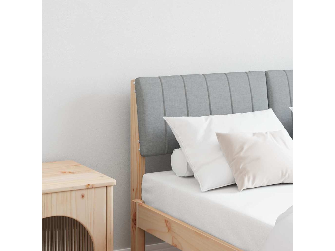 Vidaxl Cabeceira Estofada Cinzento-claro 120 Cm
