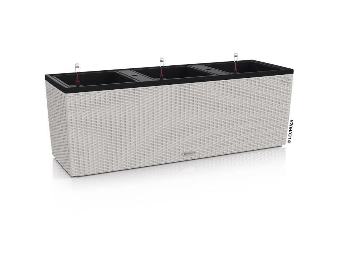 LECHUZA Trio Cottage 30 vaso de flores - kit completo cinza claro