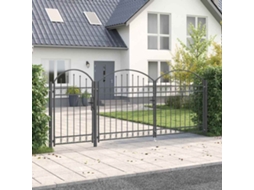 Vidaxl Portão De Cerca De Jardim Com Topo Arqueado Assen 400 X 100 Cm