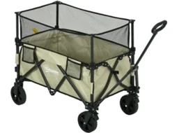 Carrinho De Transporte Dobrável Aço E Tecido Oxford 600d Cor Cáqui 101x61x70-110 Cm Outsunny