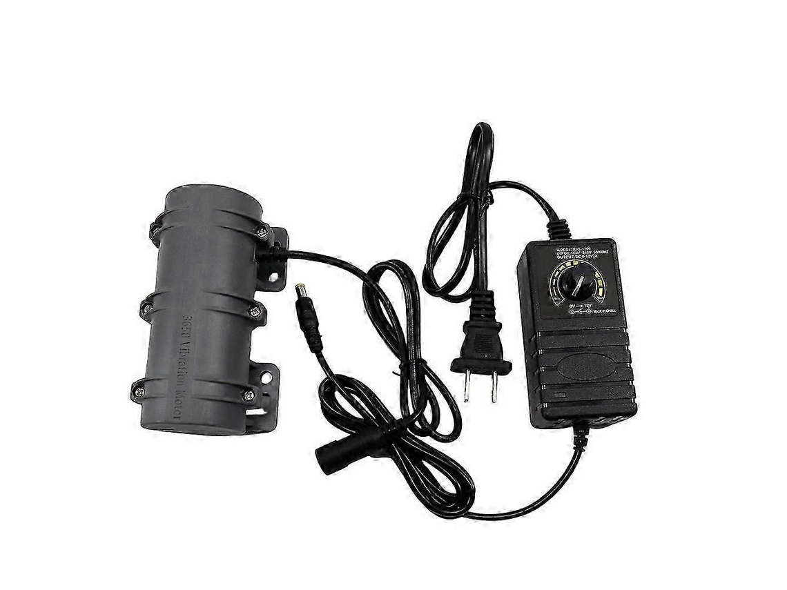 Mini Motor Vibratório Portátil 12v 3800rpm 10w Para Sistemas De Alerta, Cama De Massagem, Vibrador Com Regulagem De Velocidade, Plugue Americano Tz