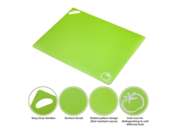 Conjunto de 4 tábuas de corte de plástico alimentar coloridas e flexíveis para cozinha LAXISCREED