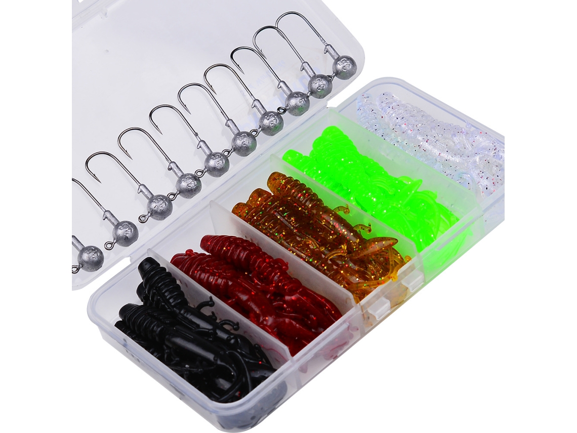 Kit Iscas de Pesca 35pcs Siliconemar