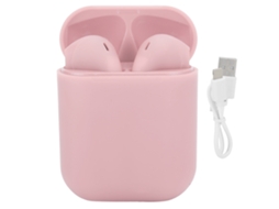 Auriculares Bluetooth 5.0 TWS rosados con control táctil y estuche de carga | S/MARCA