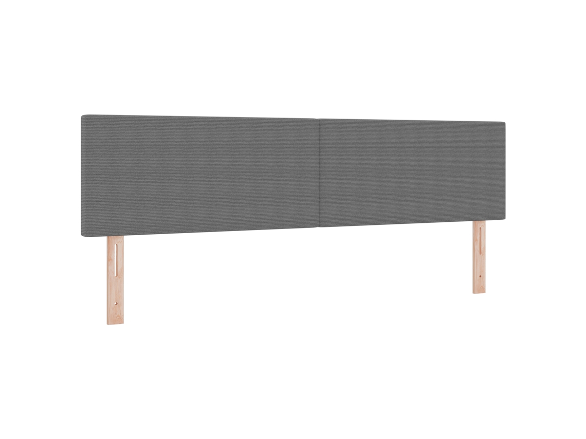 Conjunto 1 Cabeceira Estofada Vidaxl Cinzento-claro Cordão (180 Cm)