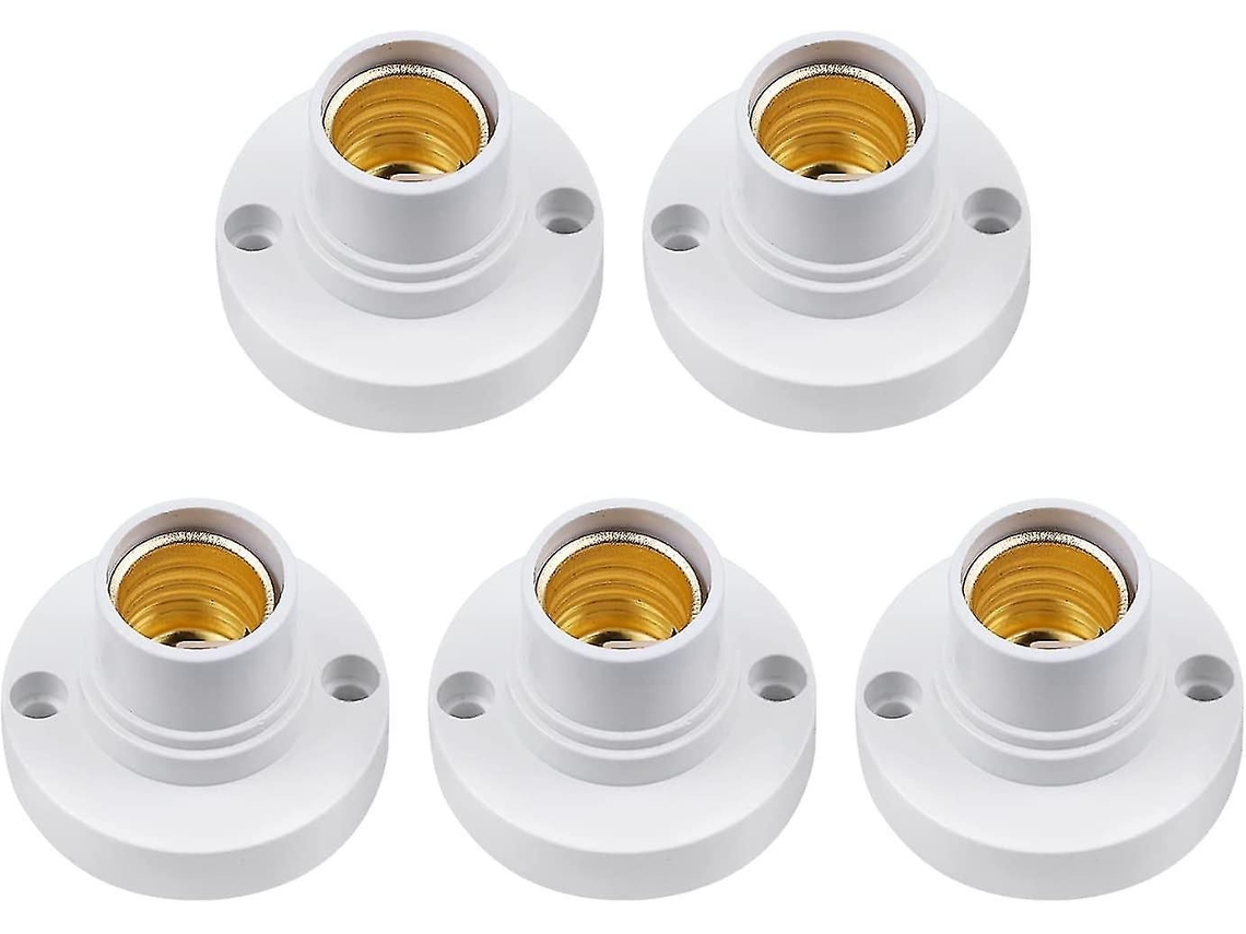5 Soquetes De Lâmpada E14 Com Base De Rosca Edison, De Plástico, Para Teto, Ideal Para Presente