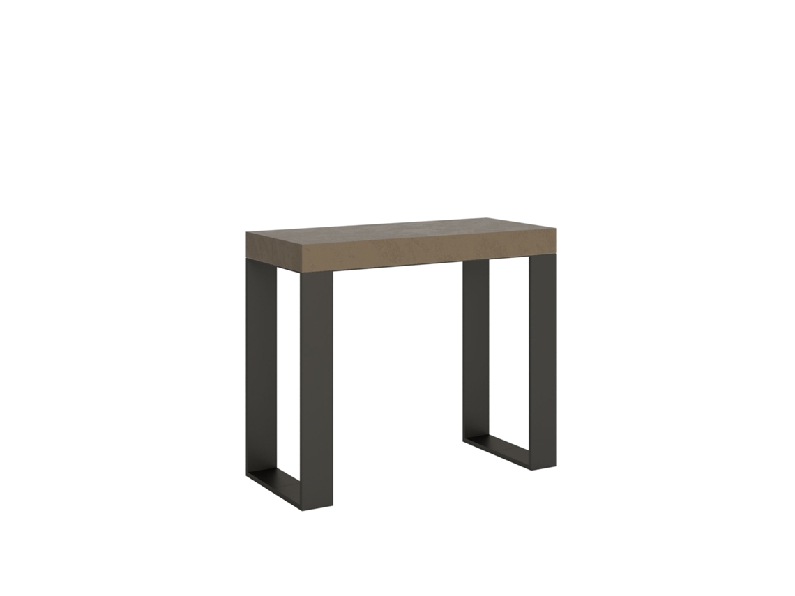 Mesa De Console Extensível Tecno Small Premium Cinza Pomba 90x40/196 Cm Itamoby