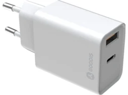 Carregador GOODIS USB-C - 20W e USB-A - 18W (Branco)