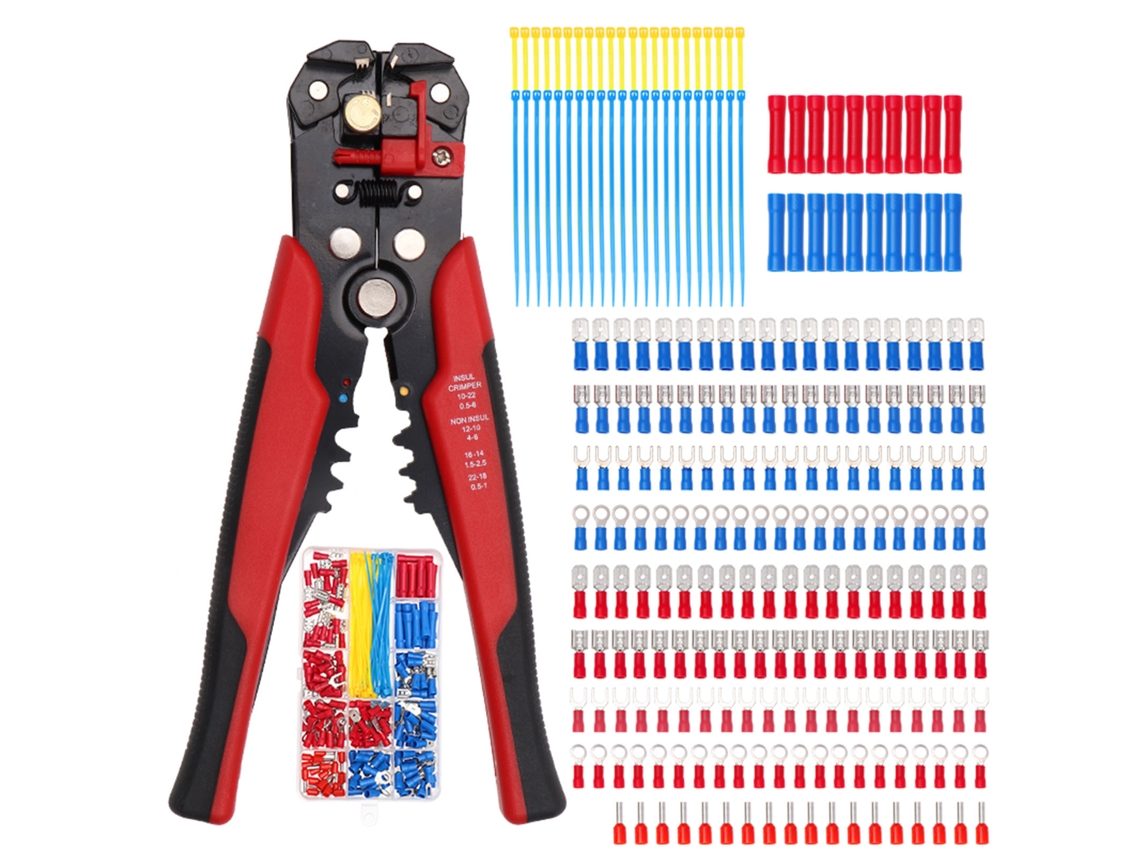 Kit De Pelacables De Alambre De 260 Piezas Para Trabajo Eléctrico Con Conectores Terminales Aislados De Pvc