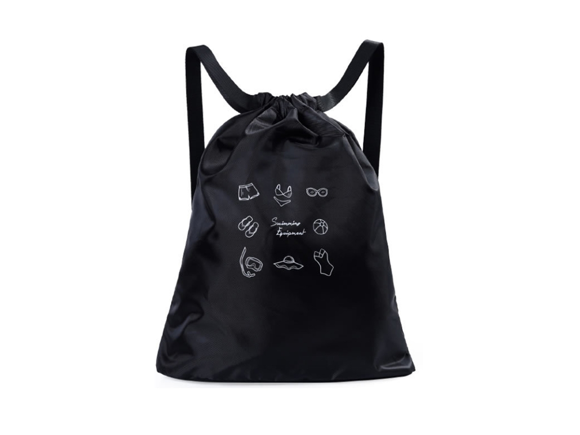 Saco Impermeável Roupa Banho Separação Seco/molhado Preto S
