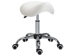 Cadeira de Trabalho Metal e Pu Cor Branco 52x53x(49-61) cm Homcom