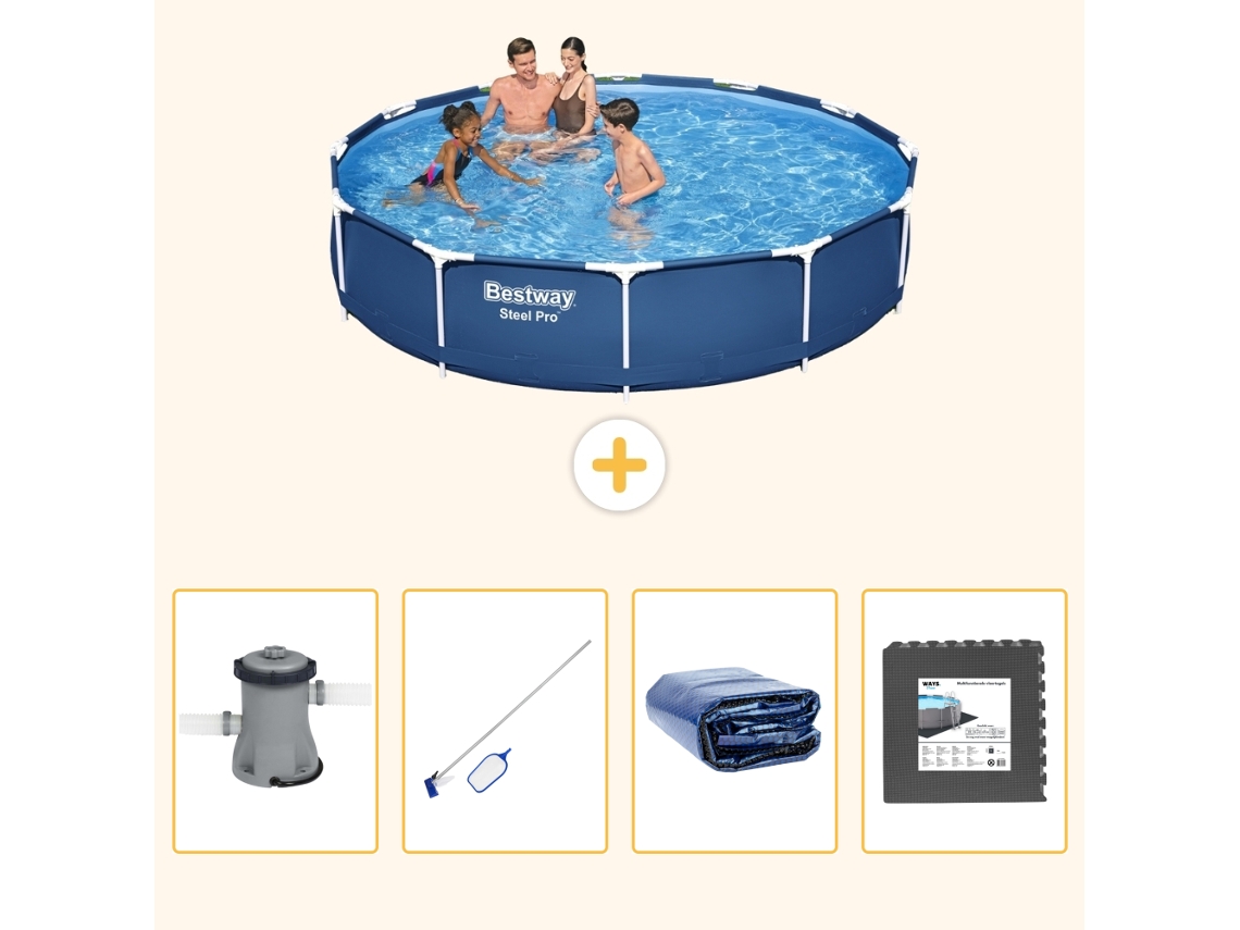 Bestway Piscina Bestway Steel Pro Redonda - 366x76 Cm - 5-peças S217