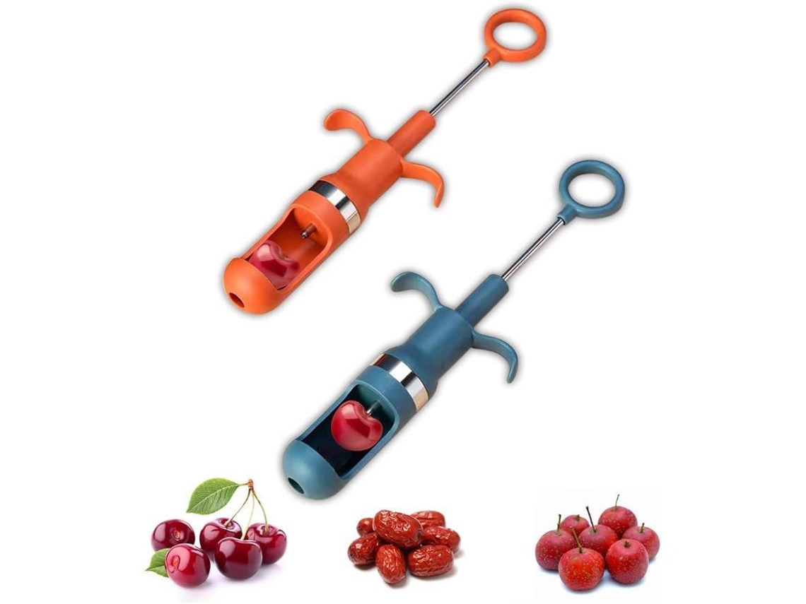 2026 ferramenta para Remover Ossos de Cerejas, 2 Peças, Aço Inoxidável 304, para Cozinha, Azeitonas, Tâmaras