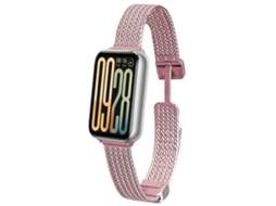 Bracelete para Redmi Watch 6 / 5 / 4 Aço Inoxidável com Fecho Magnético Rosa XIAOMOYU
