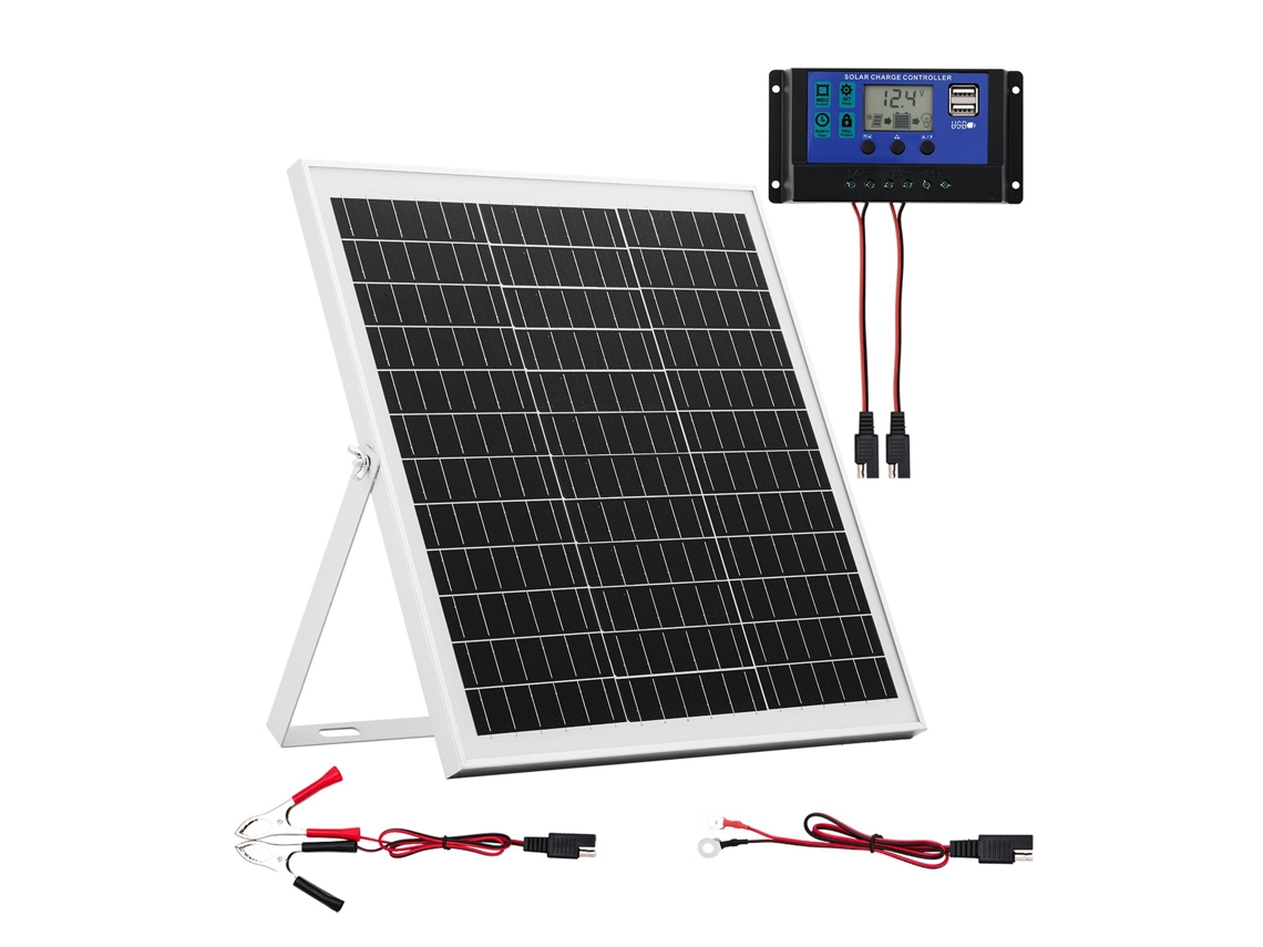 Kit De Painel Solar Monocristalino 12 V E 20 W Controlador Mppt E Suporte Vevor