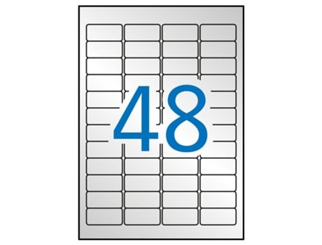 Etiquetas Adesivas Metálicas 100 Folhas APLI (Prata - 45,7 X 21,2 mm)