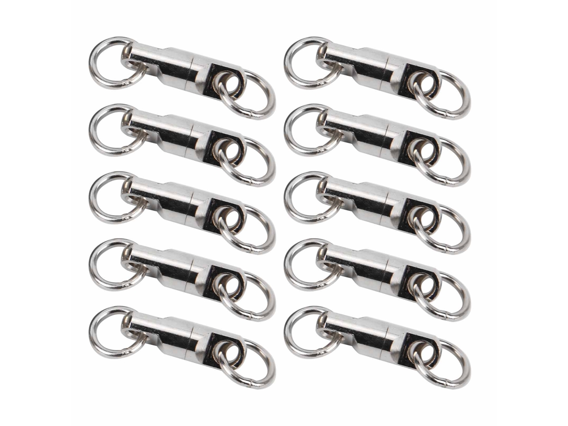 Conector Giratório Rolamento 3.5mm Pesca Aço Inox 10un