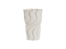 Vaso HOME ESPRIT Branco Grés Moderno 16 x 16 x 26 cm