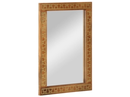 Vidaxl Espelho De Casa De Banho 50x70x2,5 Cm Mangueira Maciça E Vidro