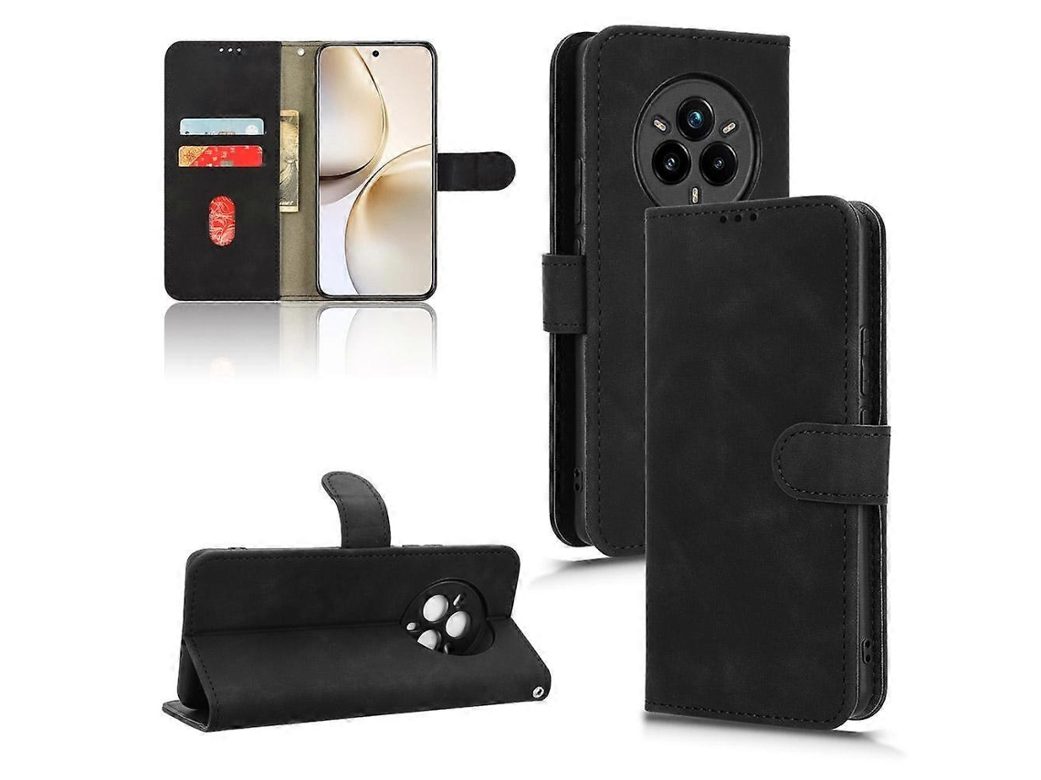 Capa De Celular De Couro Com Flip Magnético Skin Feel