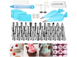 Set De 48 Boquillas De Acero Inoxidable, Bolsa De Repostería, Clavos Florales Y Accesorios Para Decorar Pasteles