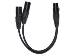 Cabo Lurelia XLR macho/fêmea de 0,3 m, para microfones, mesas de mixagem, amplificadores e colunas ativas.