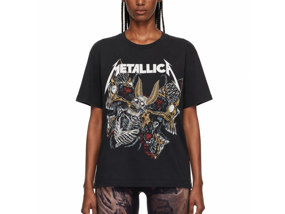 Metallica Skull Moth T-shirt Classic Unisex Adults Size:l