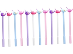 Conjunto De 12 Canetas Em Gel Plástico Veemoon Com Desenho Narval,