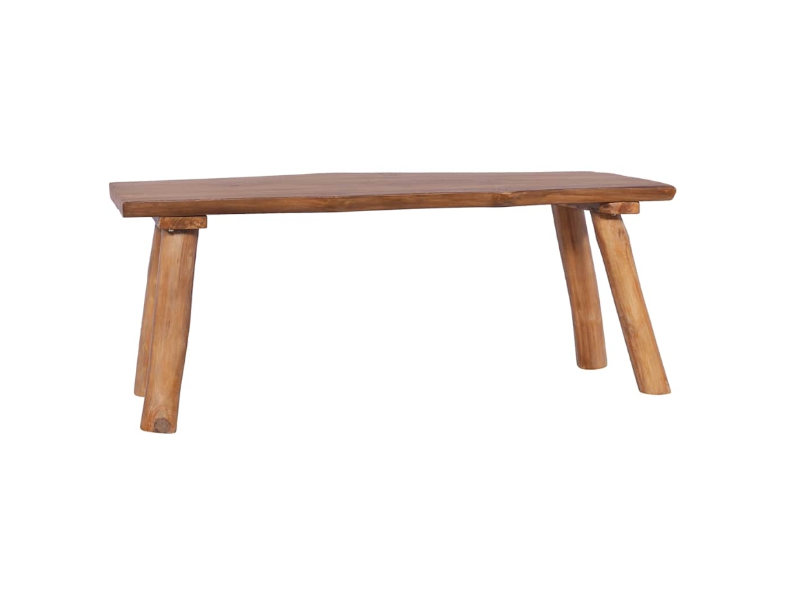 Vidaxl Banco De Jardim 120 Cm Madeira De Teca Maciça