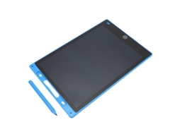 Tableta Lcd Para Crianças De 12 Polegadas, Tela Colorida Sensível À Pressão, Quadro Branco Com Apagador E Porta Lápis Azul Escuro
