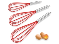 Batedores De Silicone Resistentes Ao Calor Da Chef's Companion, Que Não Riscam, Com Cabo Ergonômico E Fios De Aço Inoxidável Para Misturar, Bater E